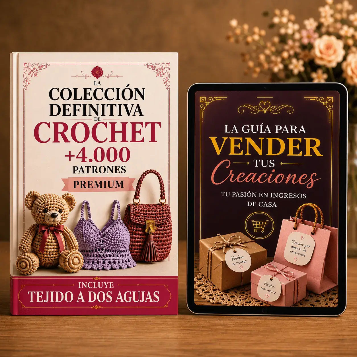 🌸 La Colección Definitiva de Crochet + Tejido a Dos Agujas, Edición Premium 🎁